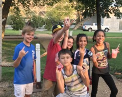 New friends outside of hotel