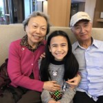 Having fun with my grandparents