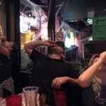 Shenanigans at dinner with Jonathon and Jacob