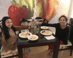 Breakfast with Ari "Shonelle" in our condo