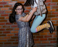Ella "Sophie" lifts me up at our holiday party in Toronto