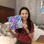 My friend Addison painted a cool painting and sent it to me (it has a hidden dolphin), so cool!