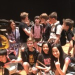 Backstage on opening night