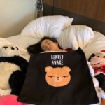 My aunt Charron bought me a cute bag, but I was "Not Even Close" to being awake