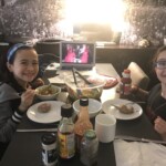 Lamb burgers and music videos before the show with Gabriella