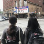 Gabriella and I walking to the theater