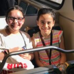 Gabriella "Sophie" and I took the train into the show one day. It was cool